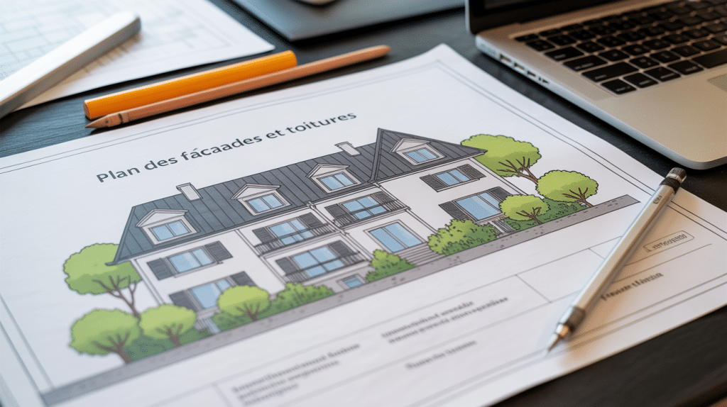 plan des facades et toitures illustration dossier urbanisme