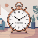 tic tac horloge dans un salon calme et cosy