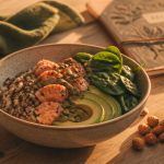 bol aliment pour perdre le ventre saumon quinoa avocat