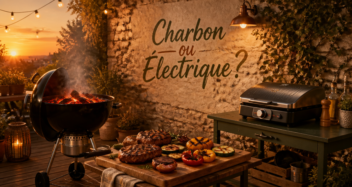 barbecue charbon ou electrique sur terrasse