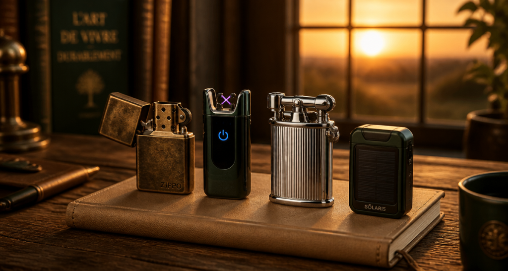 briquet zippo plasma tempête solaire sur table