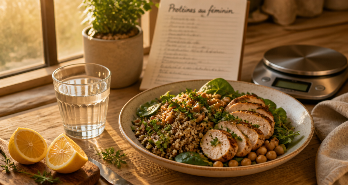 combien de proteine par jour pour une femme pour maigrir assiette équilibrée