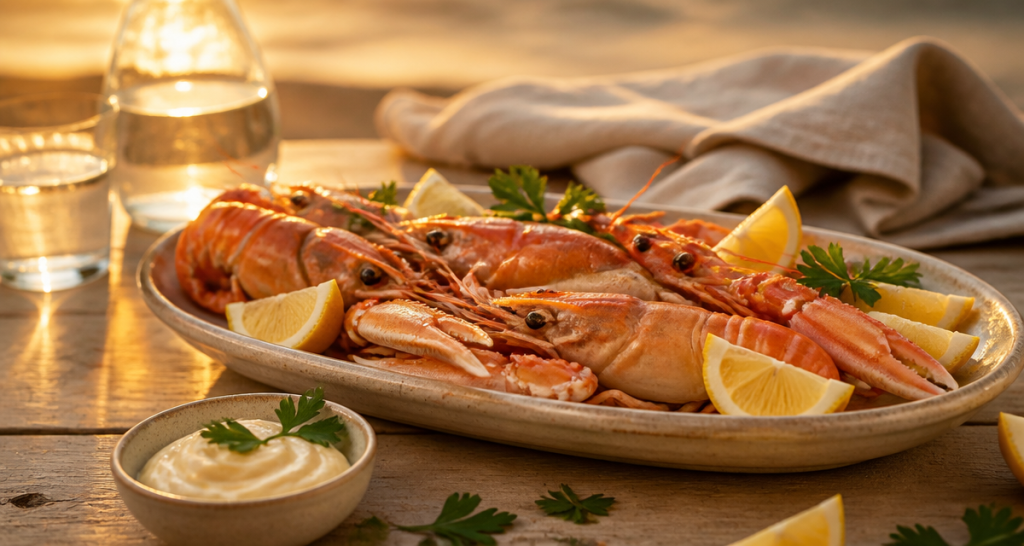 Cuisson langoustine plat cuit citron