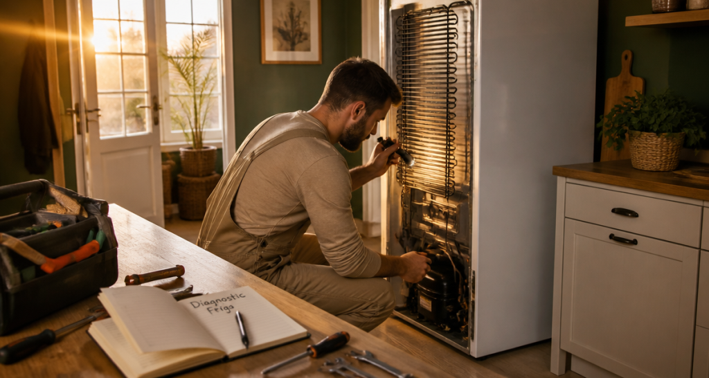 depanneur frigo inspecte réfrigérateur cuisine