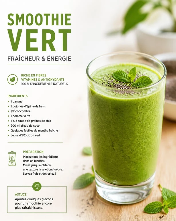 Smoothie perte de poids sain et rafraîchissant