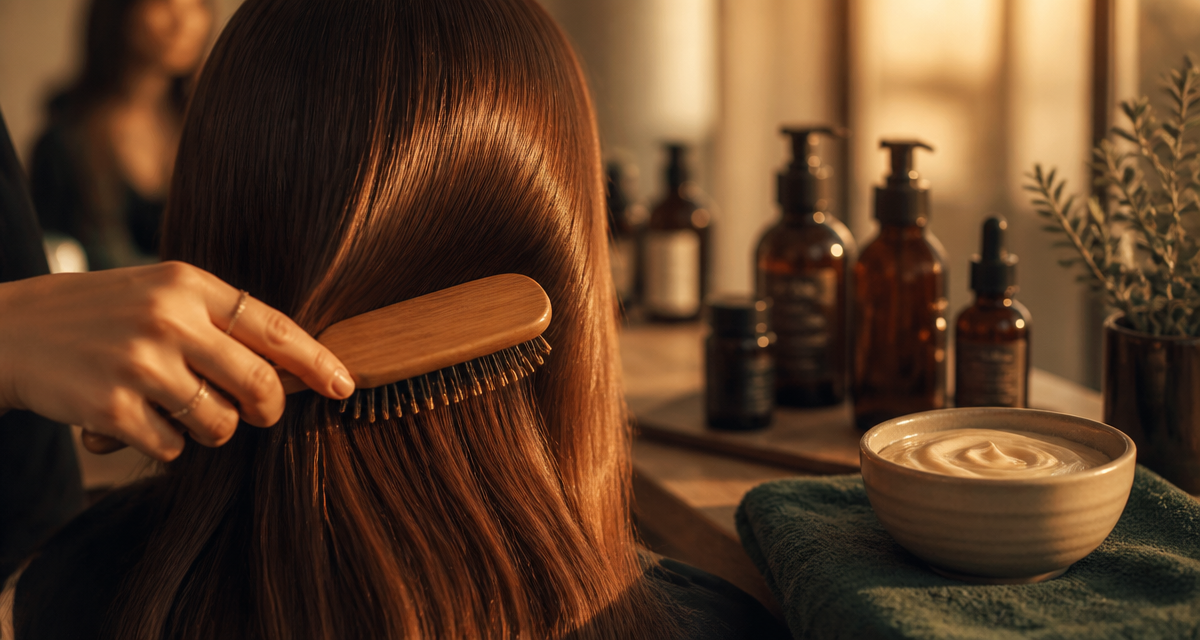 lissage tanin cheveux lisses et brillants