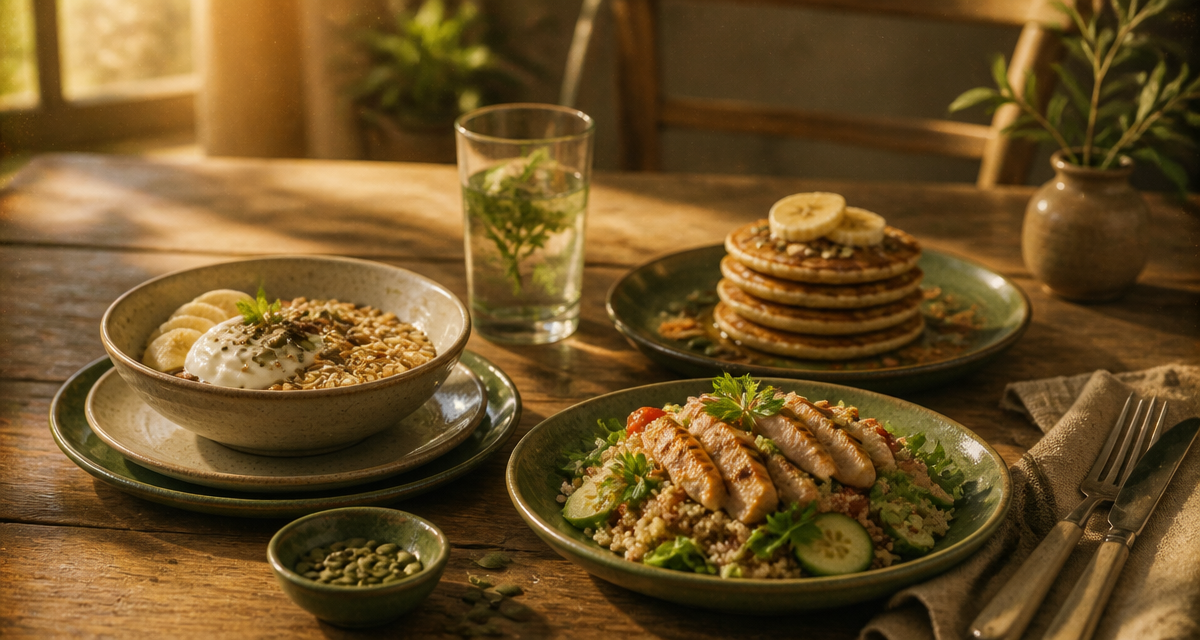 recette riche en proteine musculation bolcake pancakes salade