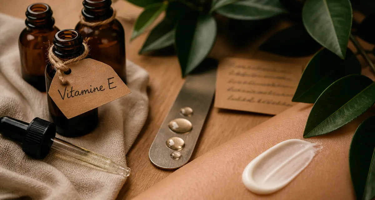 Bienfaits vitamine e pour la peau : sérum anti-oxydation