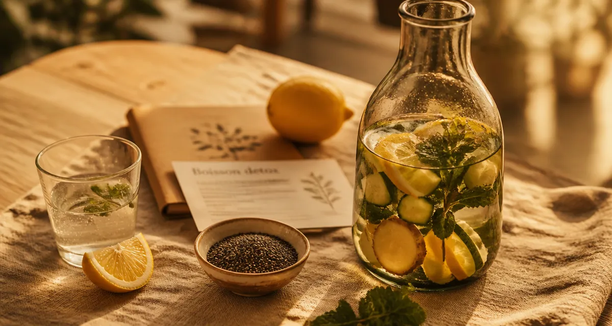 Boisson detox pour maigrir : eau citron-gingembre