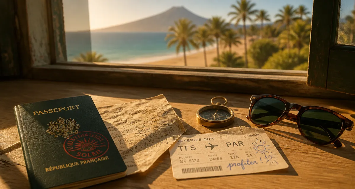 Destination soleil pas cher en hiver : passeport et billets, plage des Canaries au golden hour