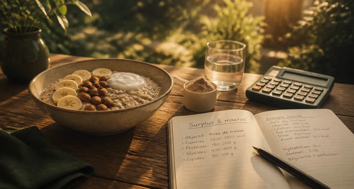 Manger prise de masse : surplus 500 kcal et piliers nutritionnels