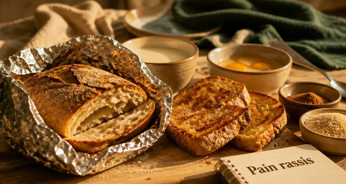 Pains rassis ramollis, recettes anti-gaspi au pain perdu