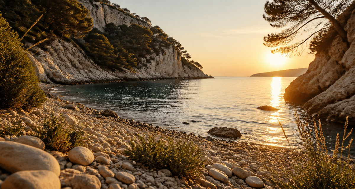 plage de la calade crique sauvage galets