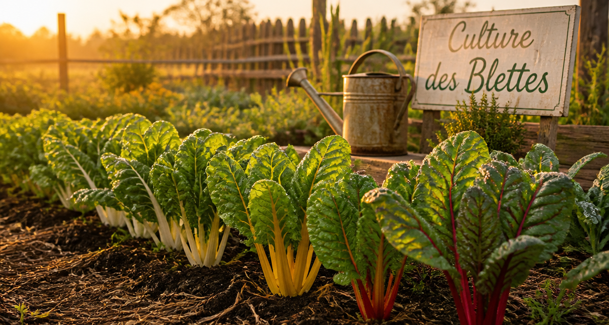 Quand planter les blettes en pleine terre, rangées colorées au jardin