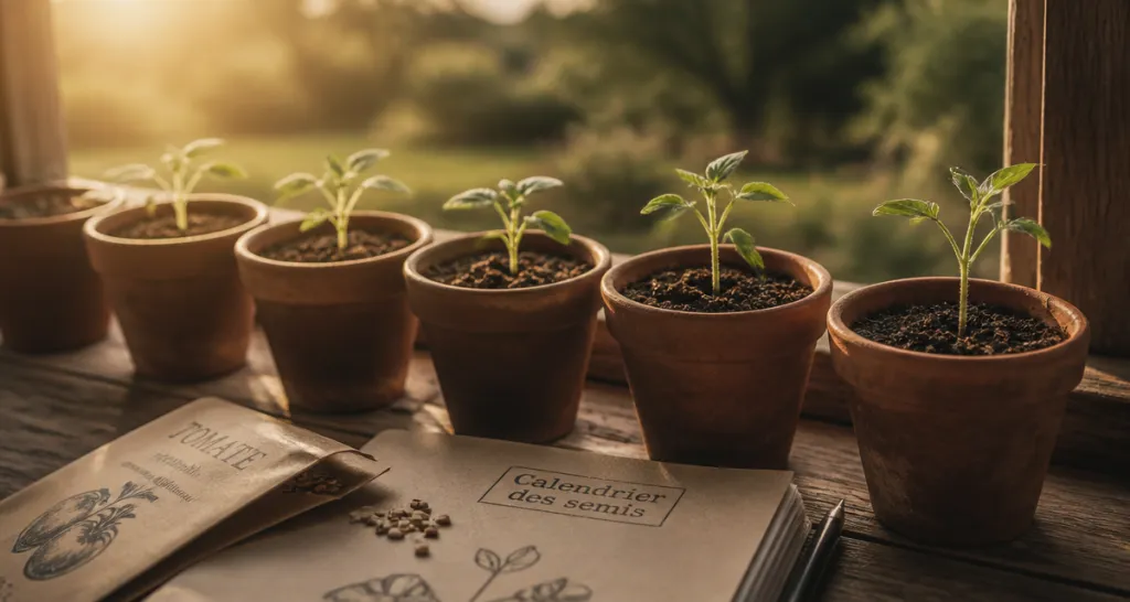 Quand semer graines de tomates jeunes plants godets