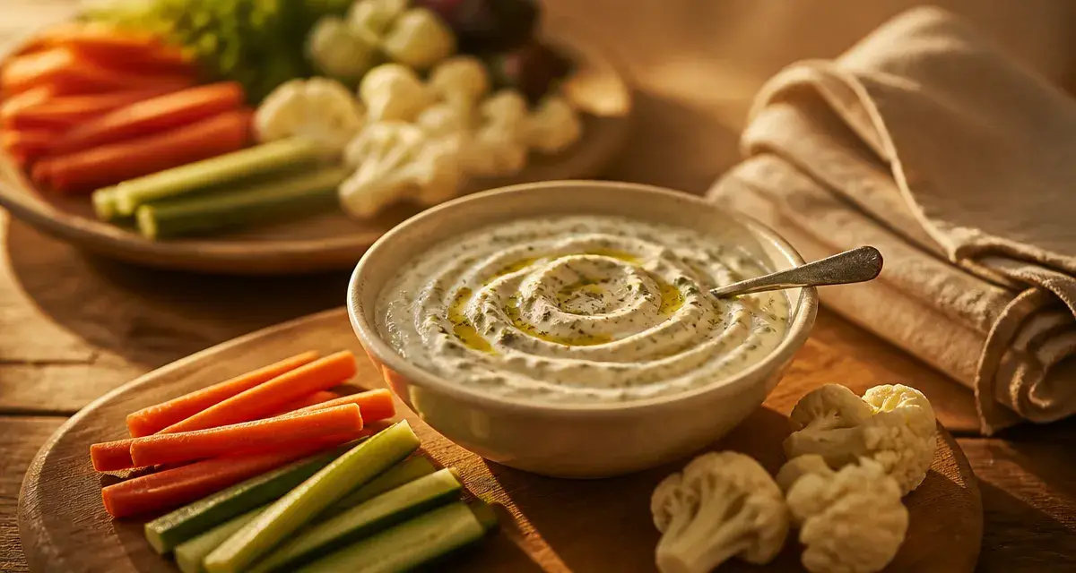 Sauce crudité pour apéro au fromage blanc et ciboulette