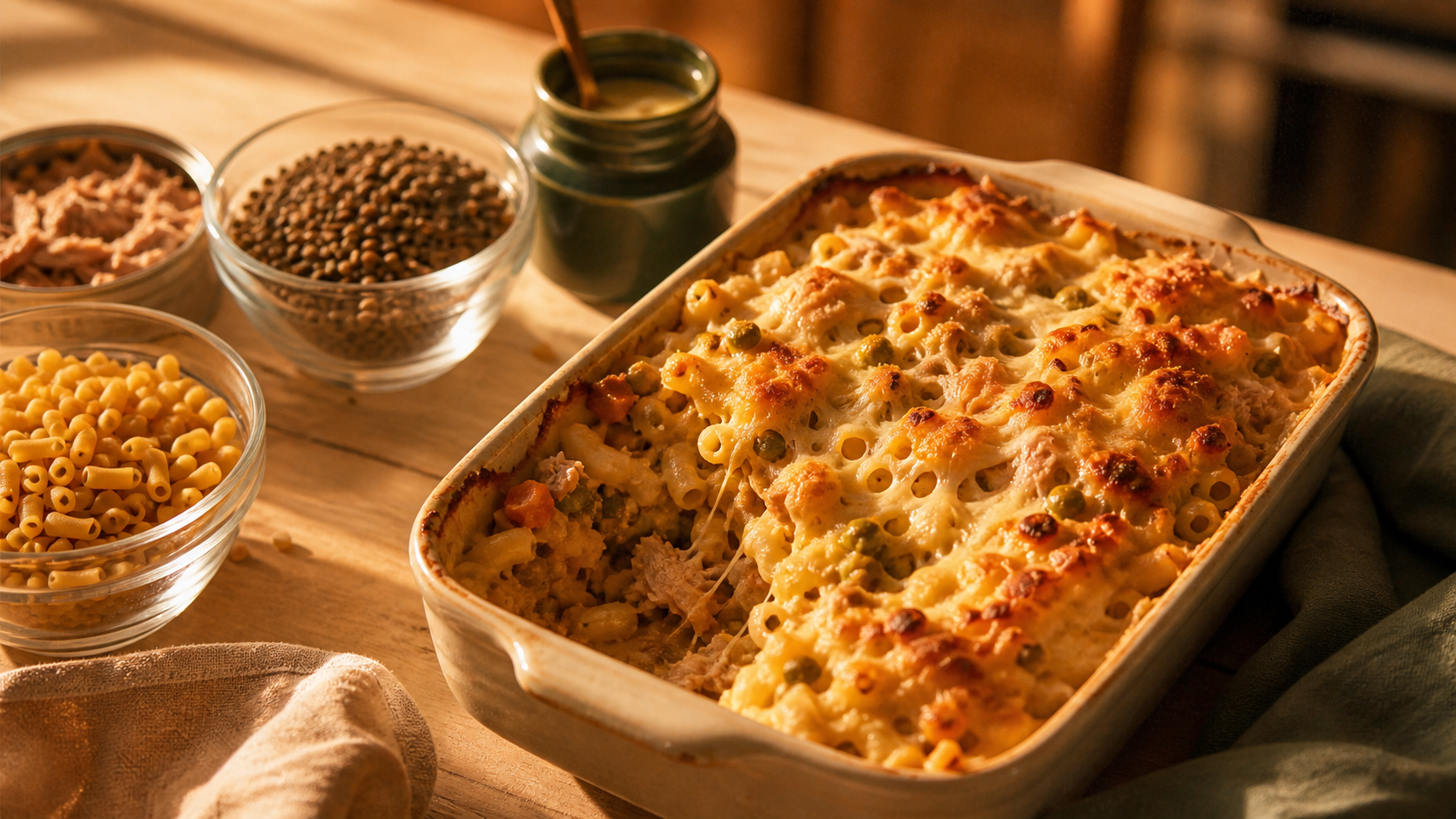 Recette facile pas cher : gratin de coquillettes au thon, plat réconfortant en 30 minutes