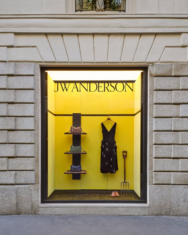 Nuovo design store JW Anderson Milano 2026 – interni ed esterni flagship