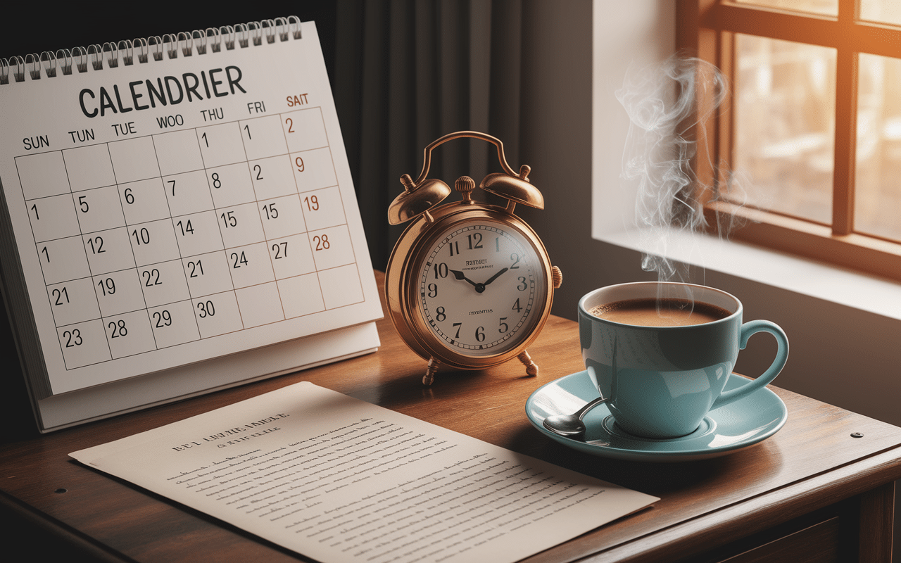 Annoncer la marraine calendrier lettre ambiance intime