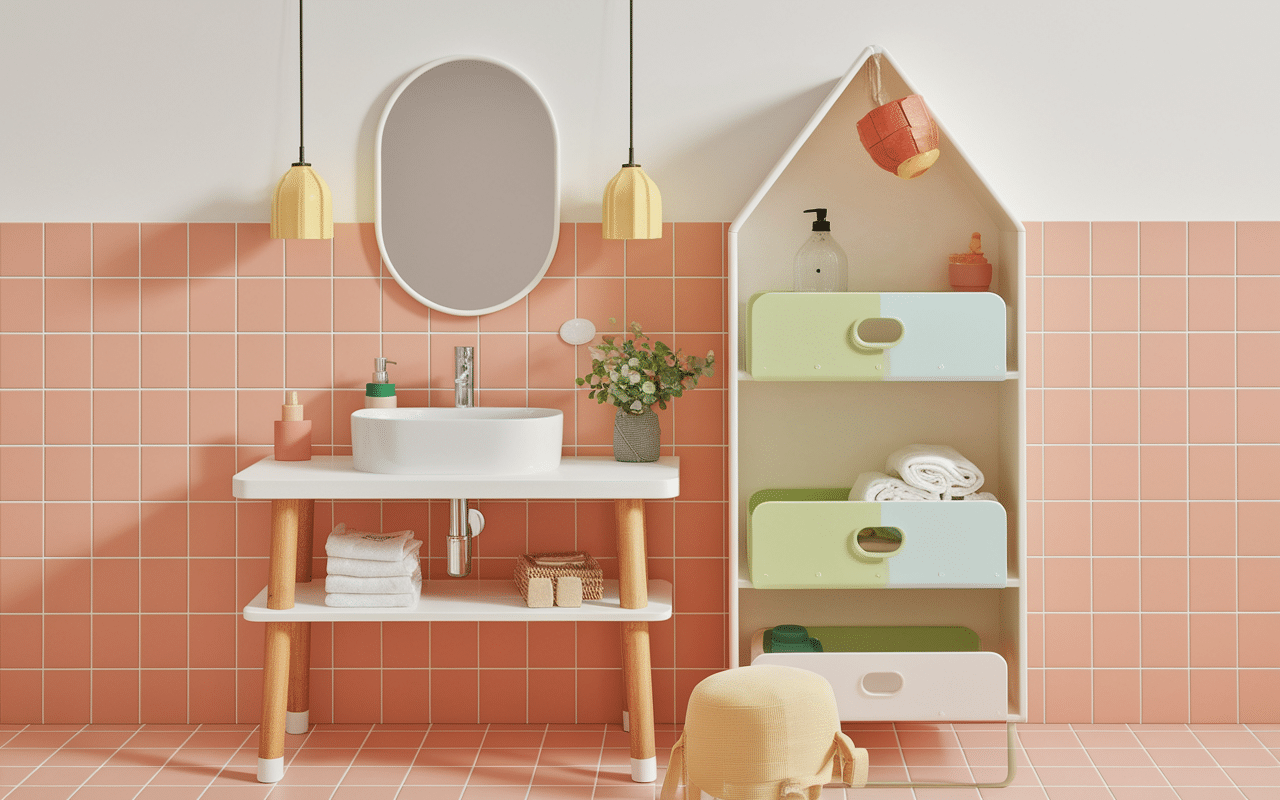 Routine Montessori enfant brossage dents salle de bain