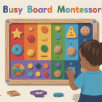 busy biard montessori en bois pour enfant
