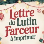 Lettre lutin farceur à imprimer ambiance magique Noël