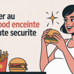 mcdo enceinte femme enceinte mange burger frites