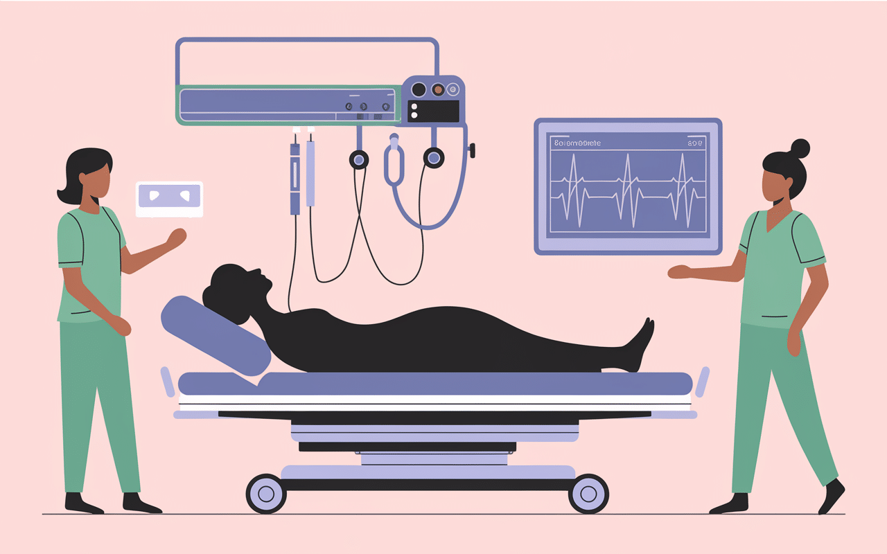 Ballonnet accouchement femme patiente monitoring