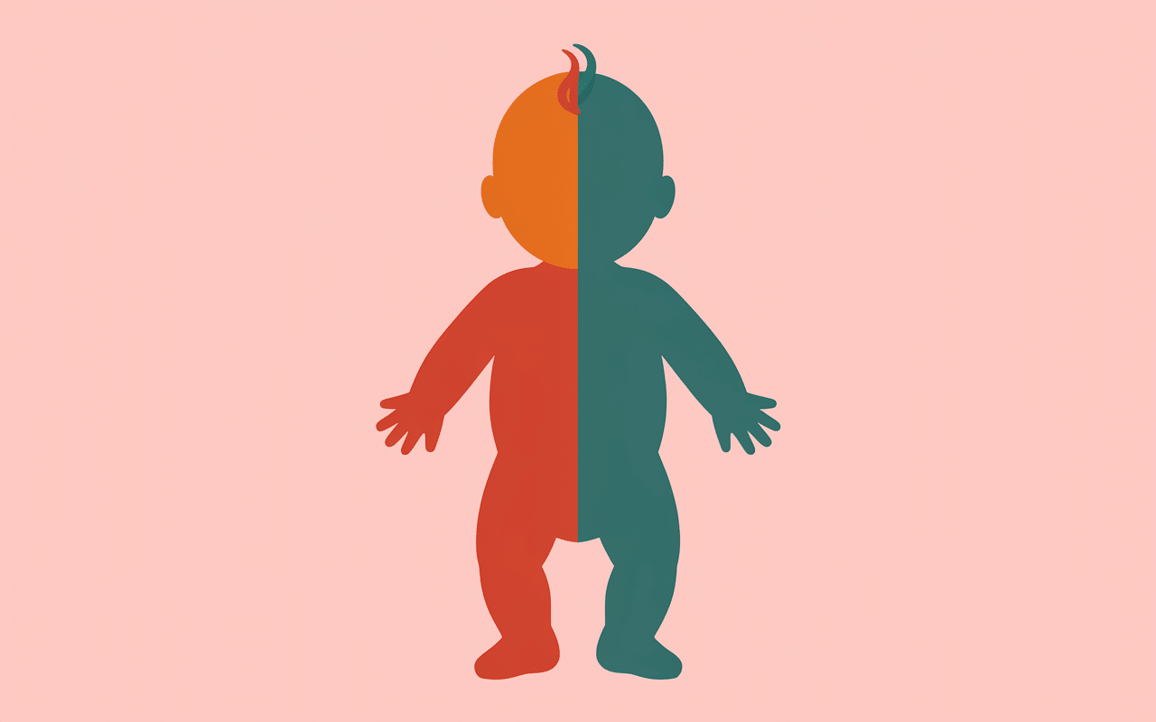 Silhouette bébé tête chaude corps froid fièvre différences