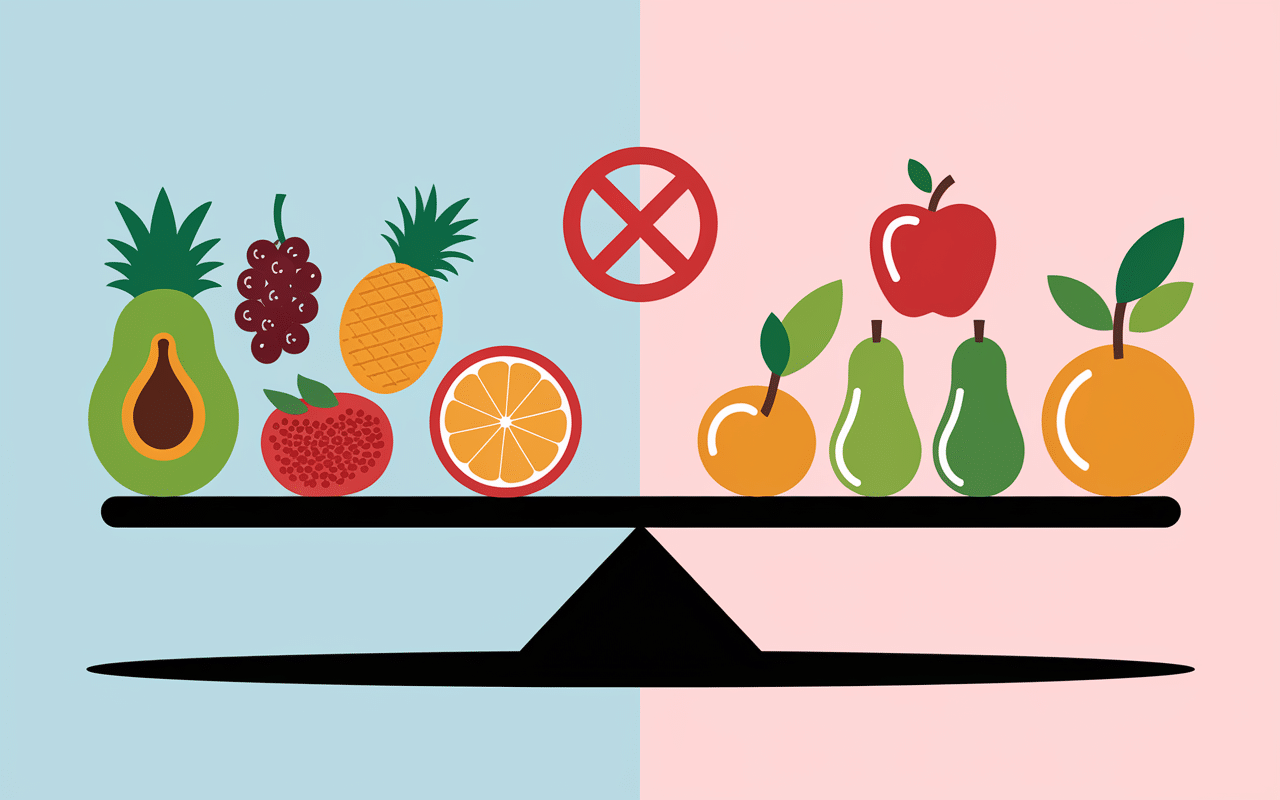 Balance avec les 3 fruits à éviter pendant la grossesse et alternatives