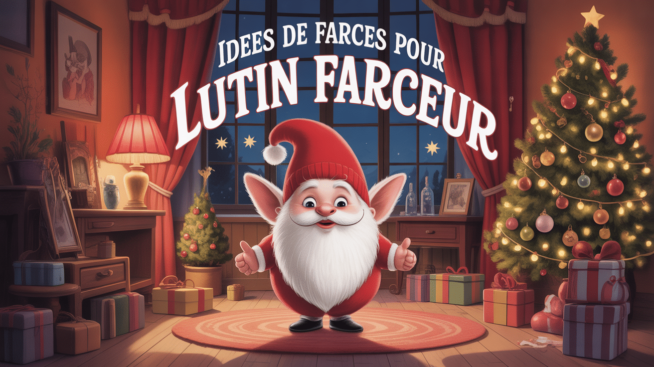 lutin farceur idee dans un salon de noel