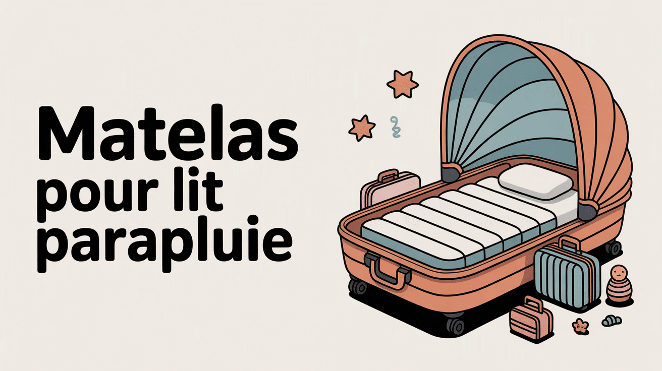 Matelas lit parapluie épais et accessoires de voyage