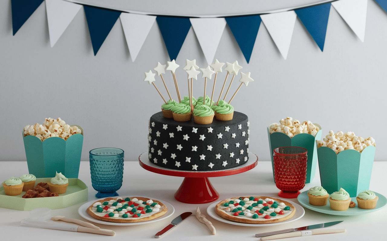 Table de fête gâteau cupcakes anniversaire Star Wars