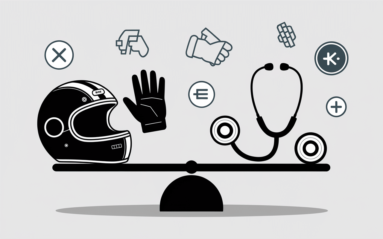 balance casque moto et berceau grossesse