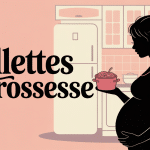 Femme enceinte tient rillette sécurité