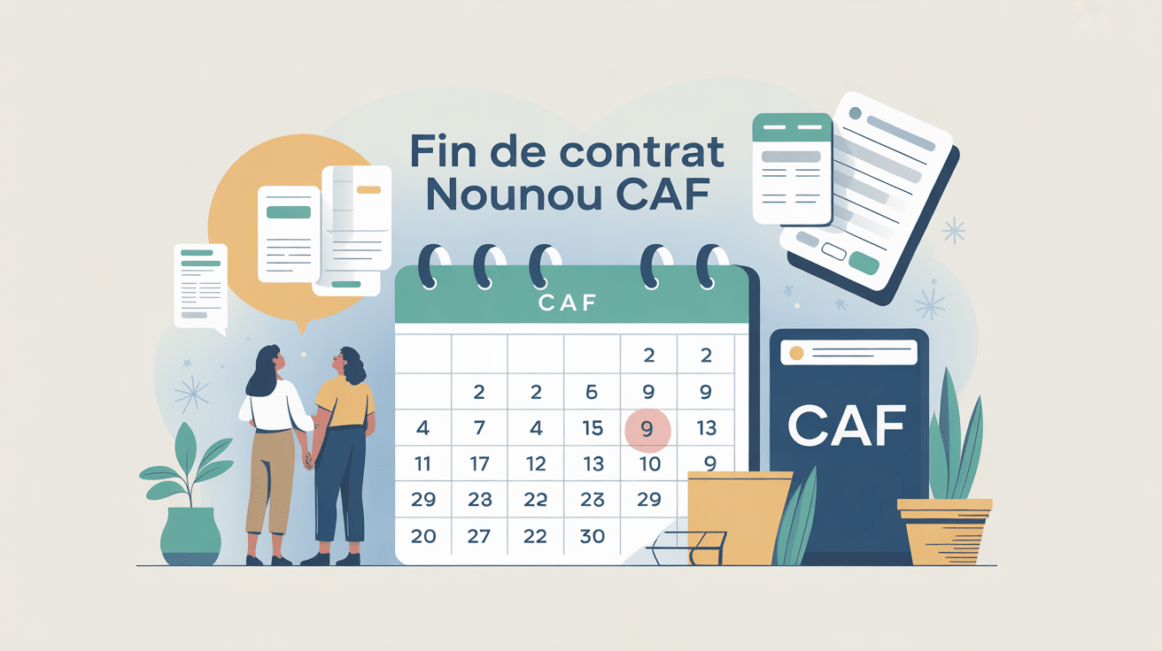 aide caf fin de contrat nounou avec calendrier, dossier CAF, Pajemploi