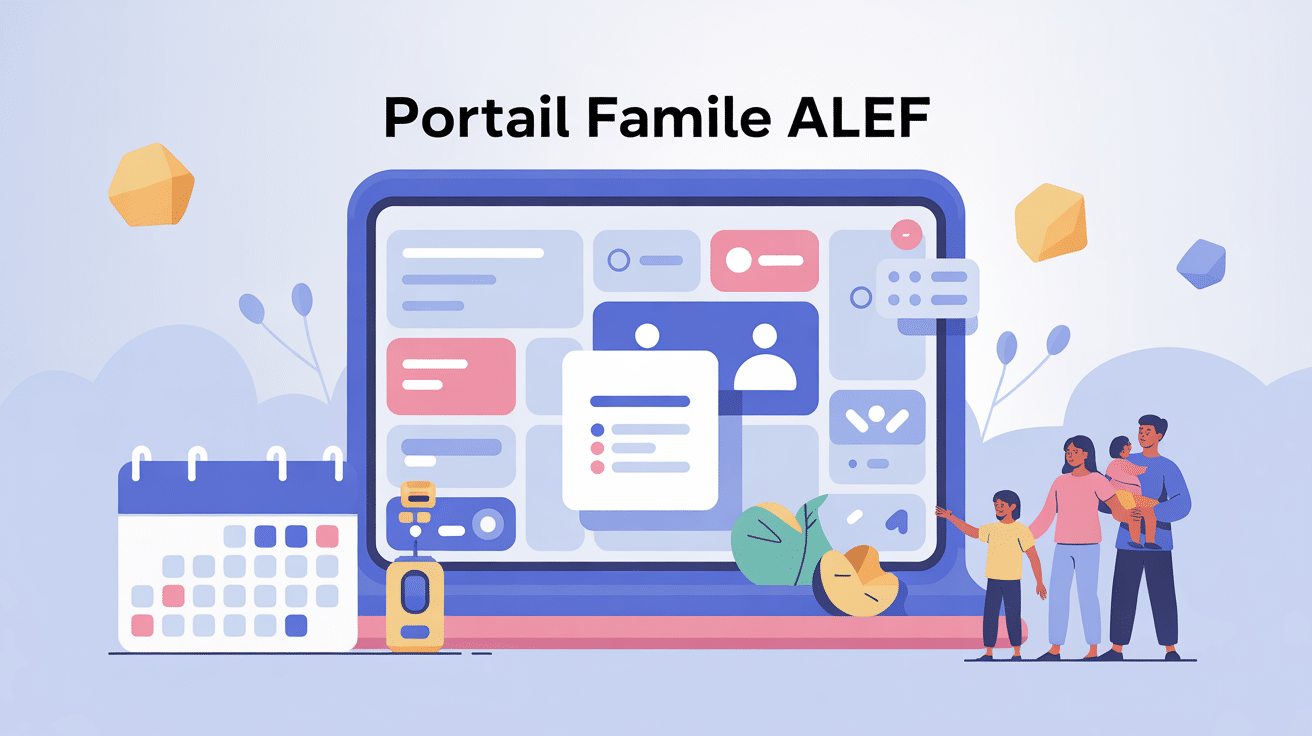 Illustration du alef portail famille, tableau de bord sécurisé