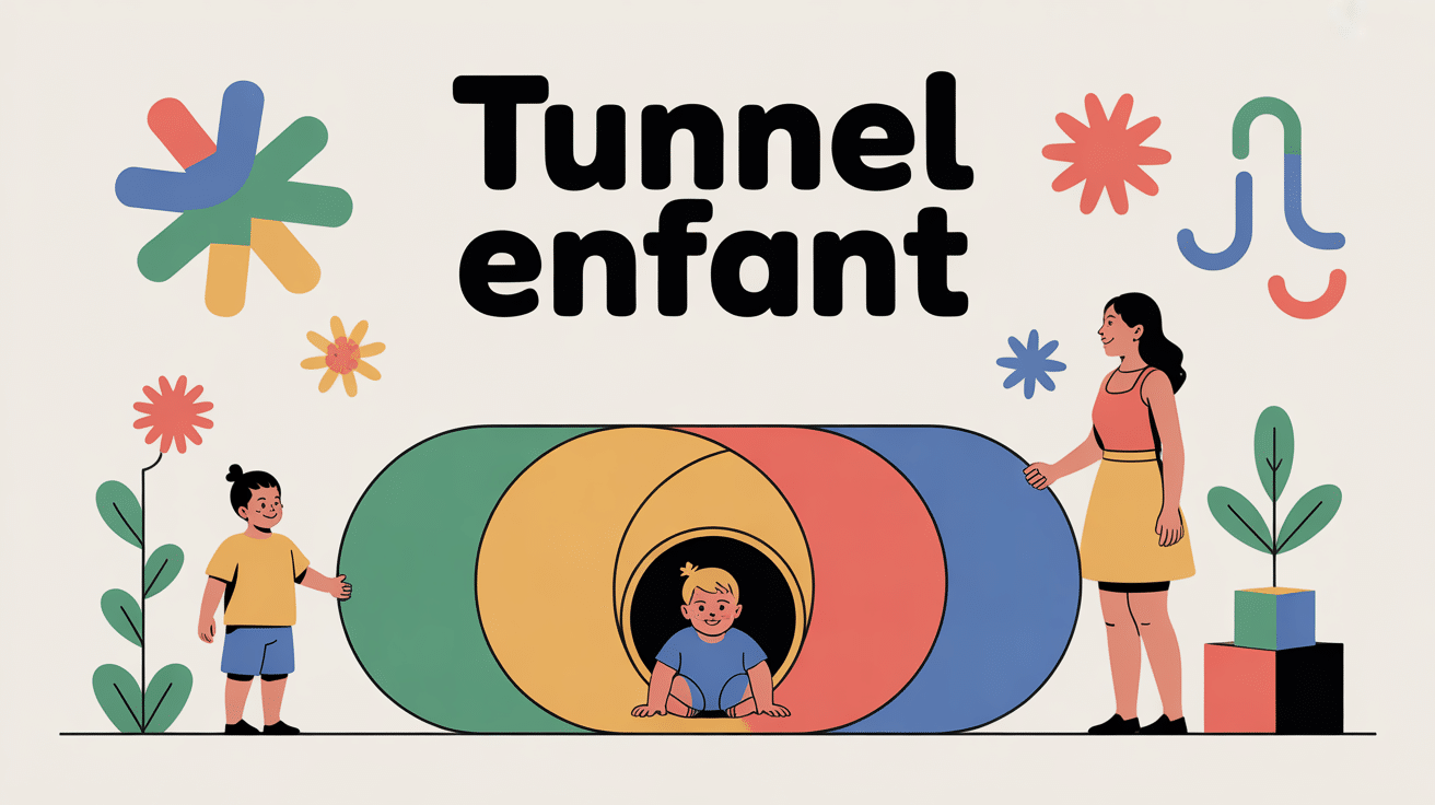 Illustration tunnel enfant, guide sécurité et usage