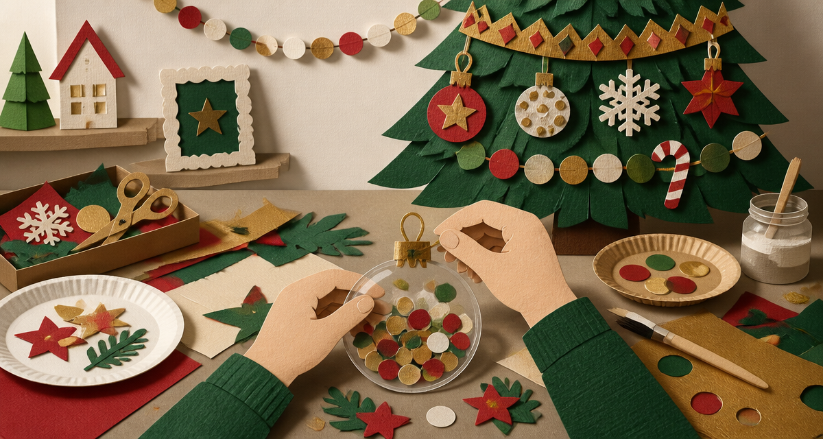 bricolage de noël pour petit de 2 ans avec papiers et gommettes