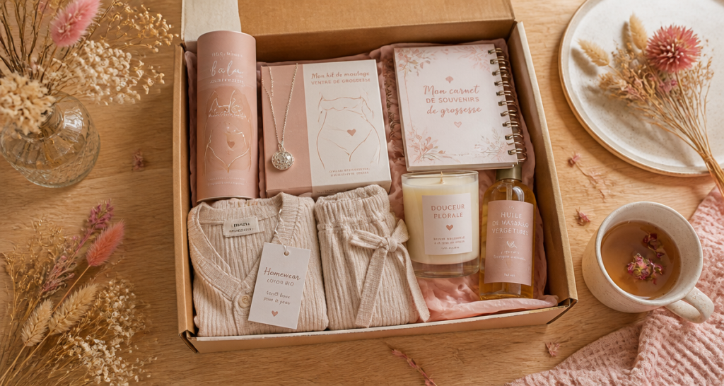 idée cadeau baby shower pour la maman coffret