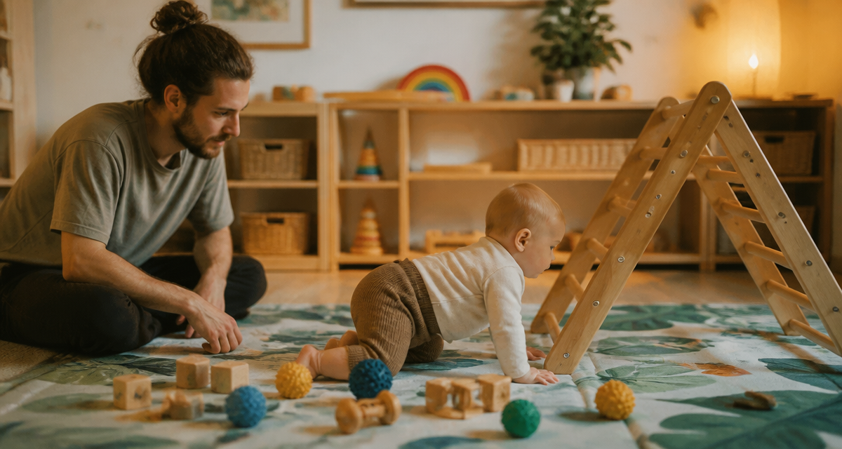 jeux motricité bébé sur tapis éveil