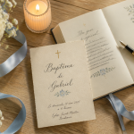 jolis textes pour bapteme carte et fleurs