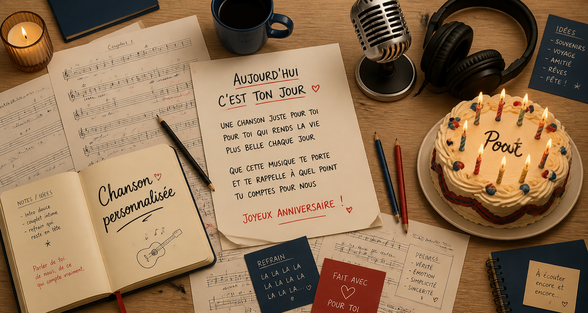 chanson facile à modifier pour anniversaire sur table
