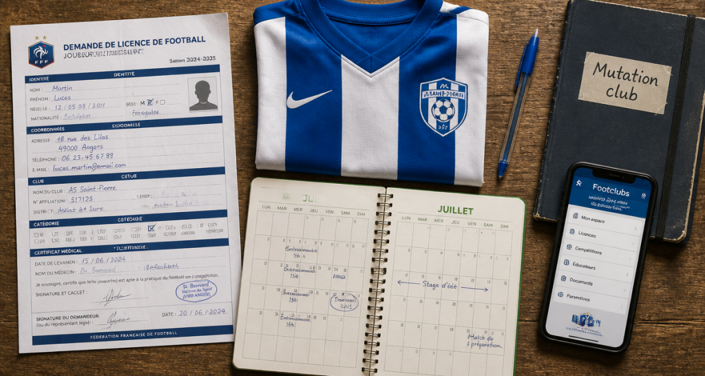mon fils veut changer de club de foot, démarches illustrées