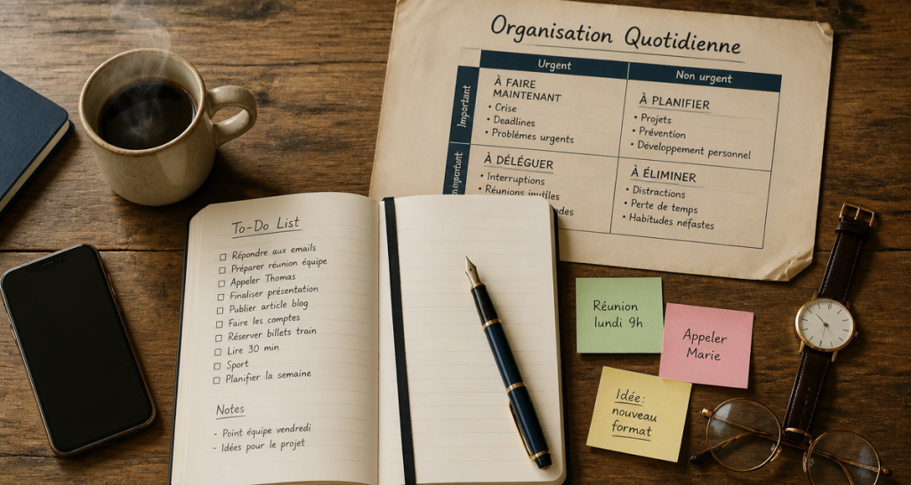 Bureau organisé pour organisation quotidienne