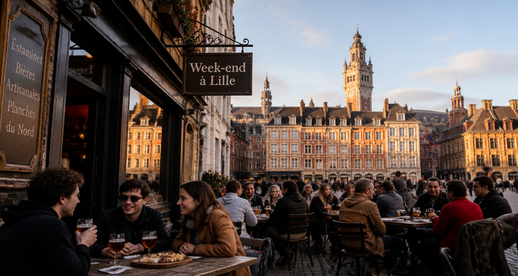 Que faire ce week end Lille terrasse estaminet Grand Place