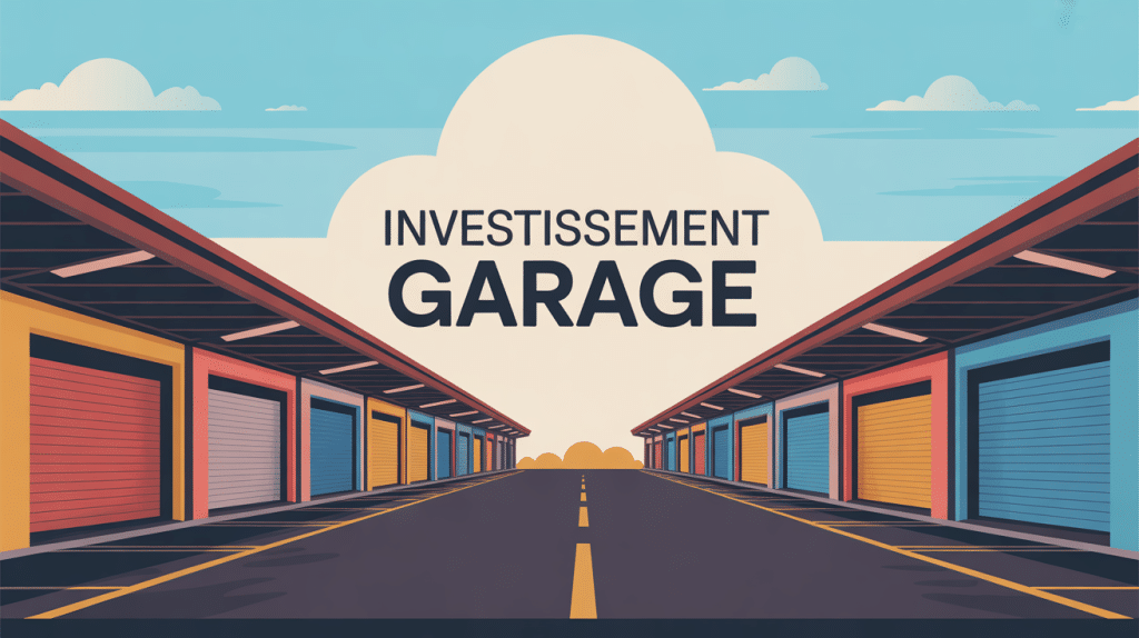 acheter un garage et le louer illustration parking stylisé