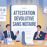attestation dévolutive sans notaire famille réunie documents sécurisés