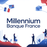 Illustration abstraite banque millennium en france accès depuis France