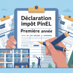 Illustration déclaration impôt Pinel 1ère année formulaires et propriétaire